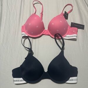 Tommy Hilfiger Pink and Black Bra Duo